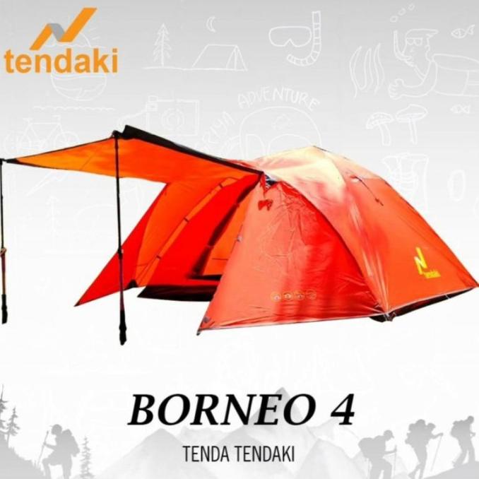 TENDA CAMPING BORNEO 4 DAN TENDAKI BORNEO 3 TENDA DOME DOUBLE LAYER GU RFED5454EFF