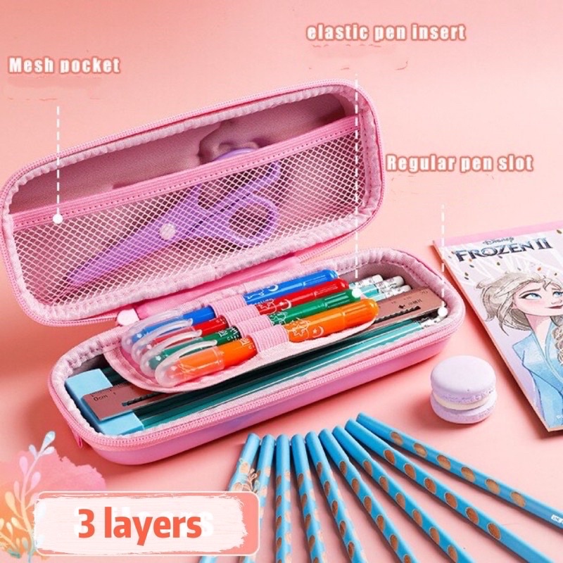 disney 3d eva material hard case pencil box kotak tempat pensil Disney