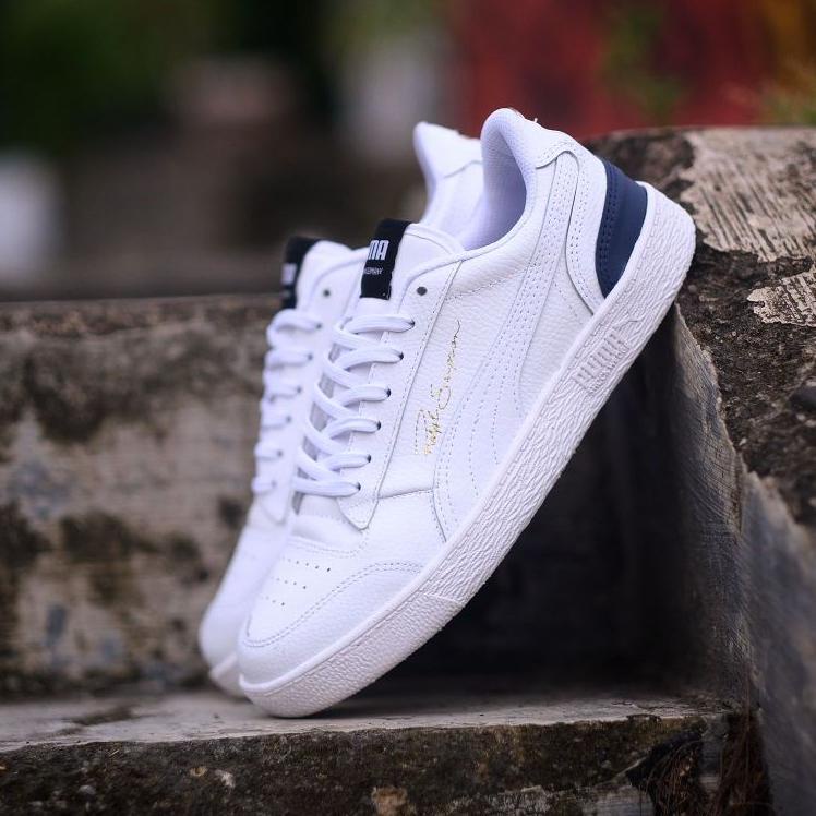 AYO BELI PUMA RALPH SAMPSON WHITE NAVY | ORIGINAL 100% | SEPATU CASUAL | 437NFQZ
