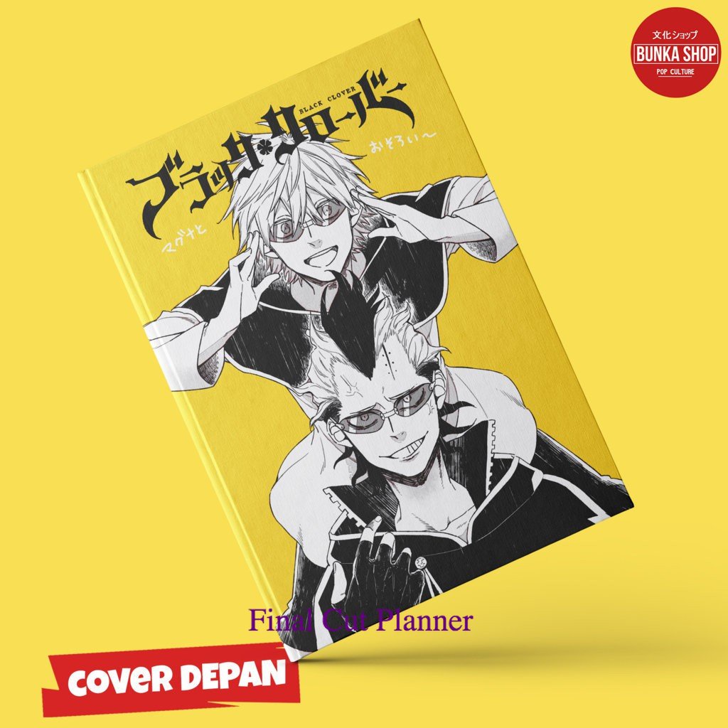

Note Book Anime Black Clover Magna and Luck Hardcover A5 Buku Tulis Catatan Murah .