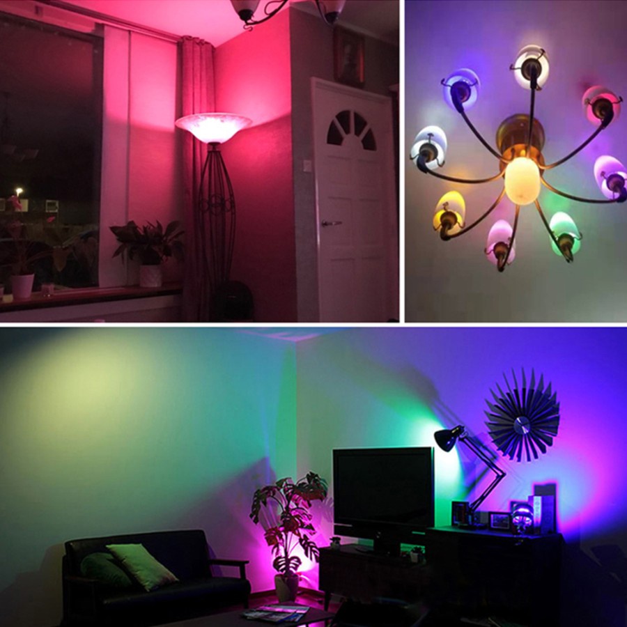 Lampu Bohlam LED RGB Berubah Warna Remote Control Lampu Hias 16 Warna Warni