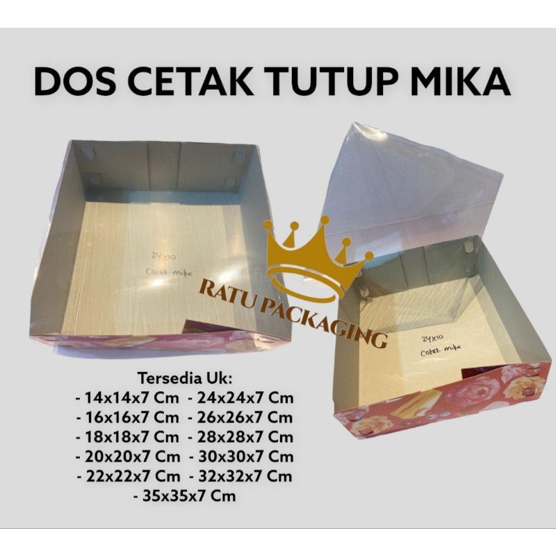 

[10PCS]RATU | Dos DUPLEX CETAK TUTUP MIKA Tinggi 7 CM Kardus Box Kotak Hampers