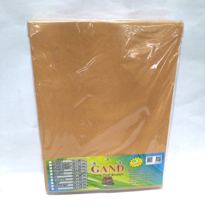

Bergaransi Gand Amplop Cokelat Isi 100 Pcs Ukuran A4 Bagus