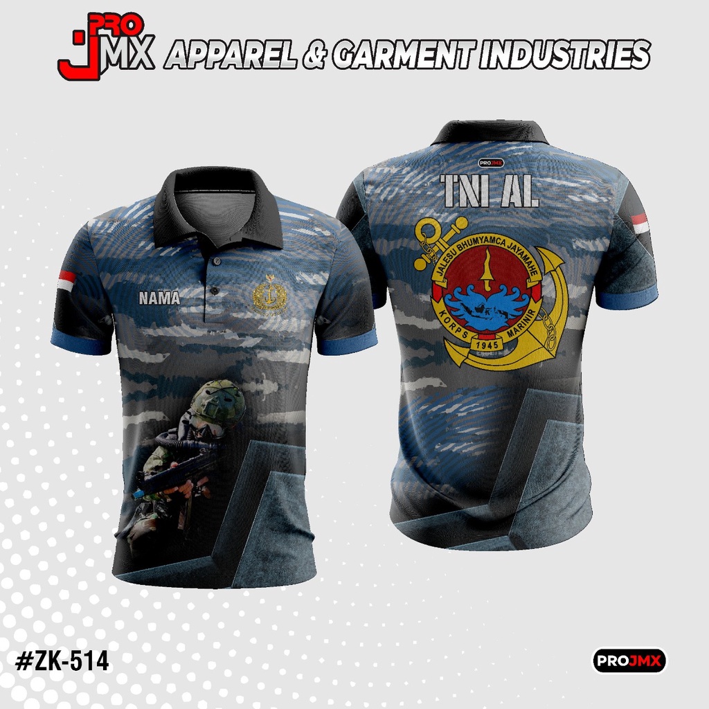 KAOS JERSEY MILITER LENGAN PENDEK - TNI AL
