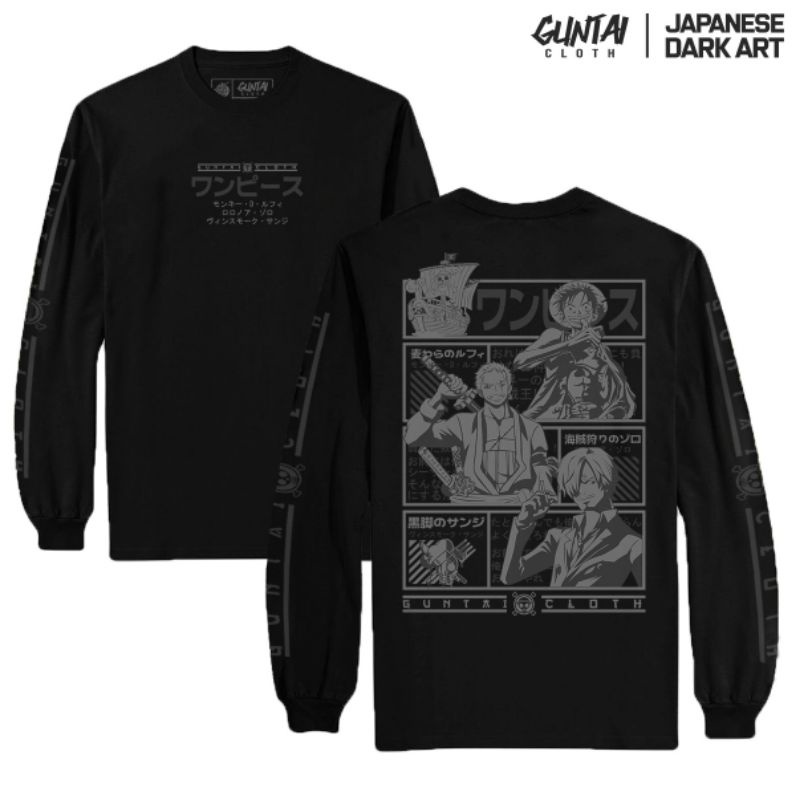 kaos lengan panjang | anime pirates crew | guntai cloth | original