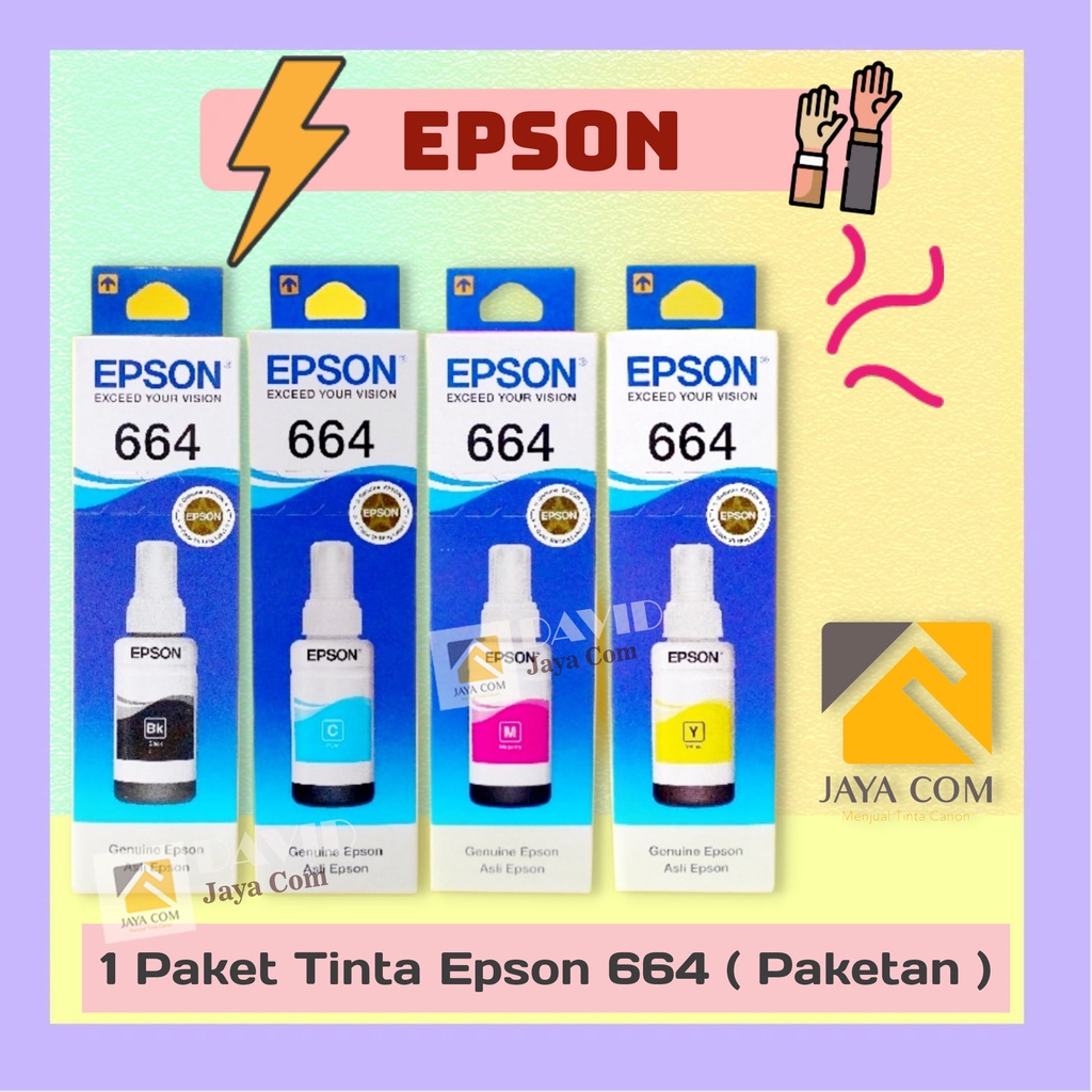 1 Set Tinta Printer Epson 664 ( Paketan )