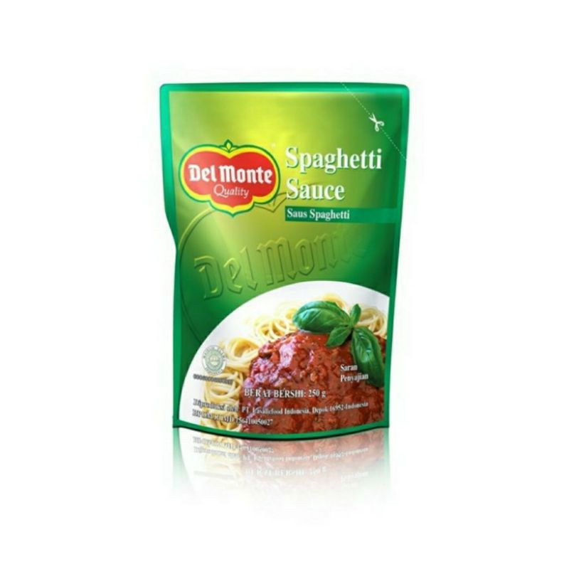 Delmonte Spaghetti Sauce Saus Spageti 250 gr Pouch