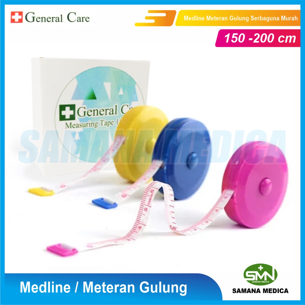 Medline / Meteran Gulung 150cm GENERAL CARE Medlin / Medline Metline Meteran Gulung Serbaguna Promo Murah