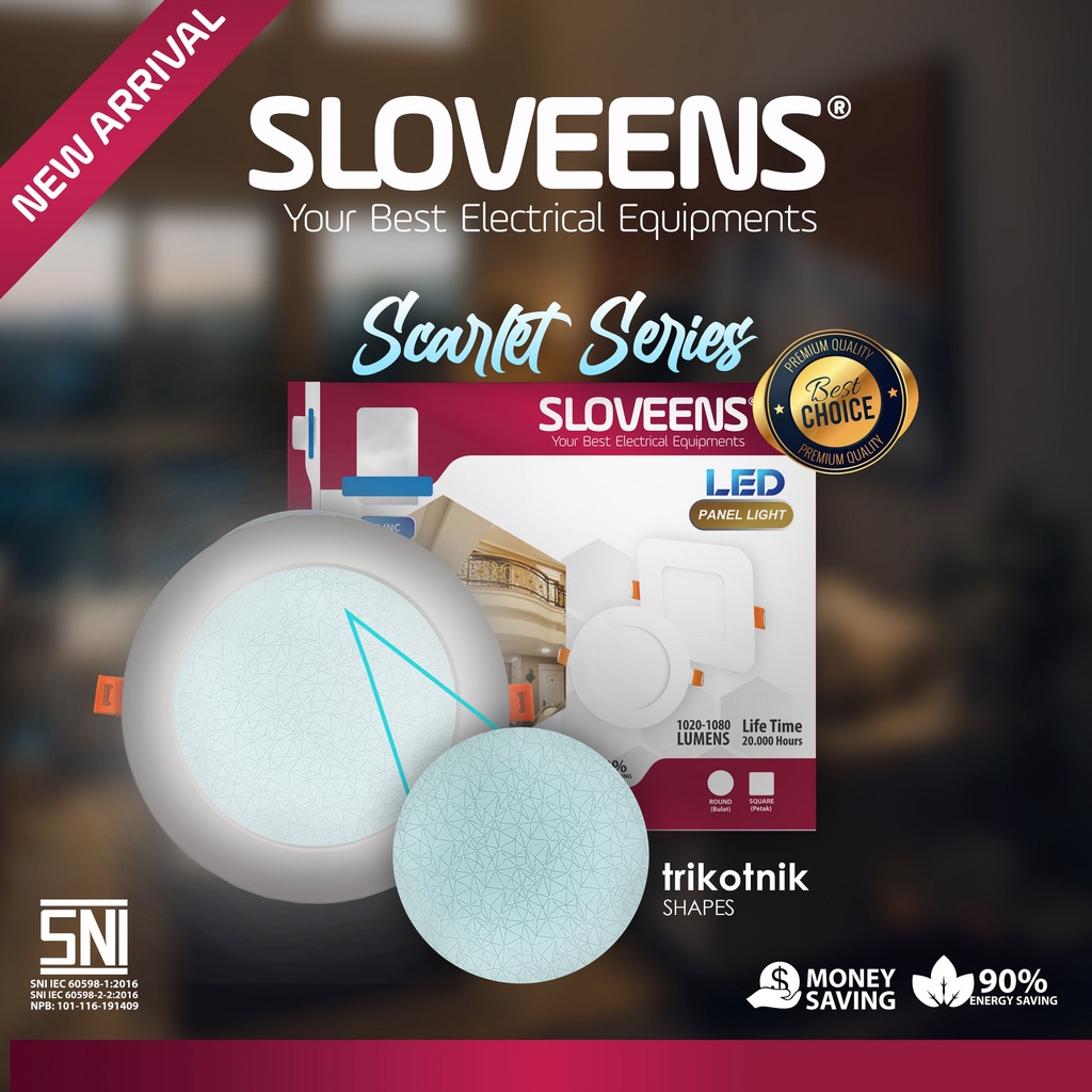 [COD] LAMPU DOWNLIGHT LED PANEL HIAS SCARLET SERIES SLOVEENS FREE ONGKIR