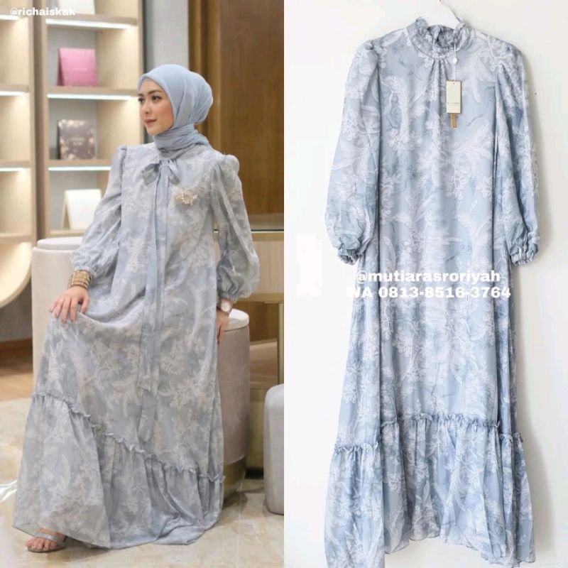 READY STOCK Ruby Dress S Ocean Mist Gamis Wearing Klamby Wearingklamby