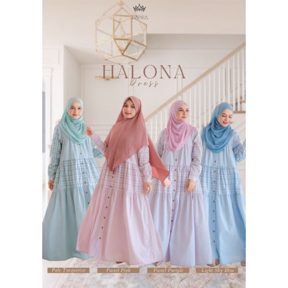 HALONA DRESS ORI BY ZINNIA GAMIS TERBARU ZINNIA