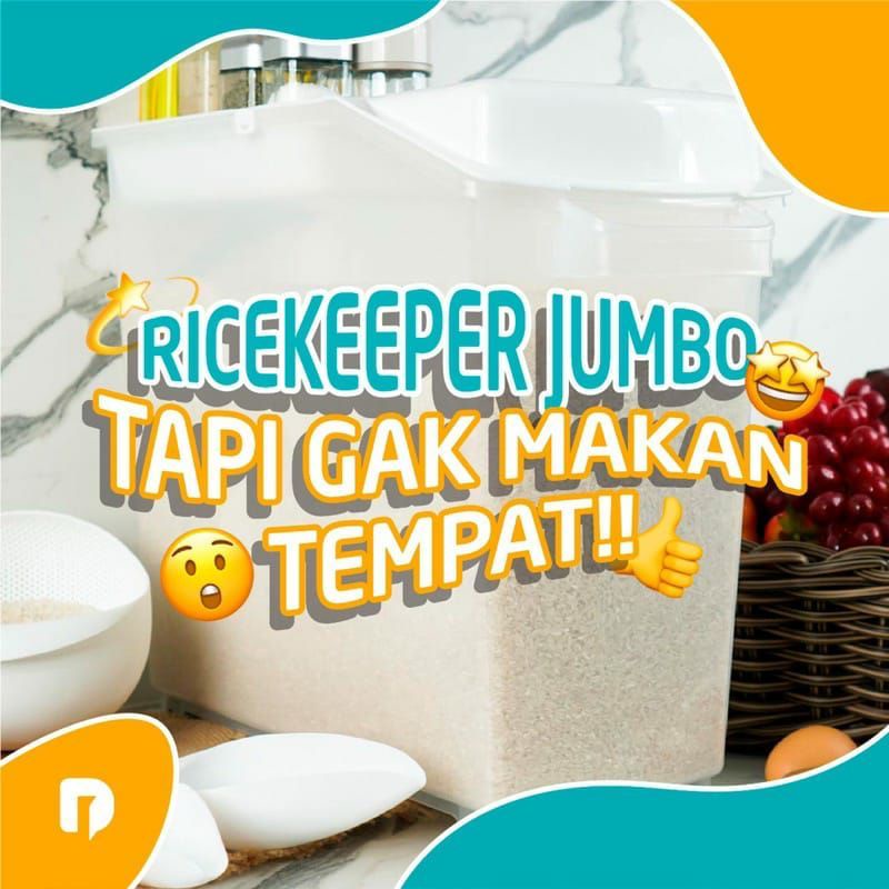 Dispenser Beras 20Kg /Technoplast Rice Kepeer Wadah Beras Simple