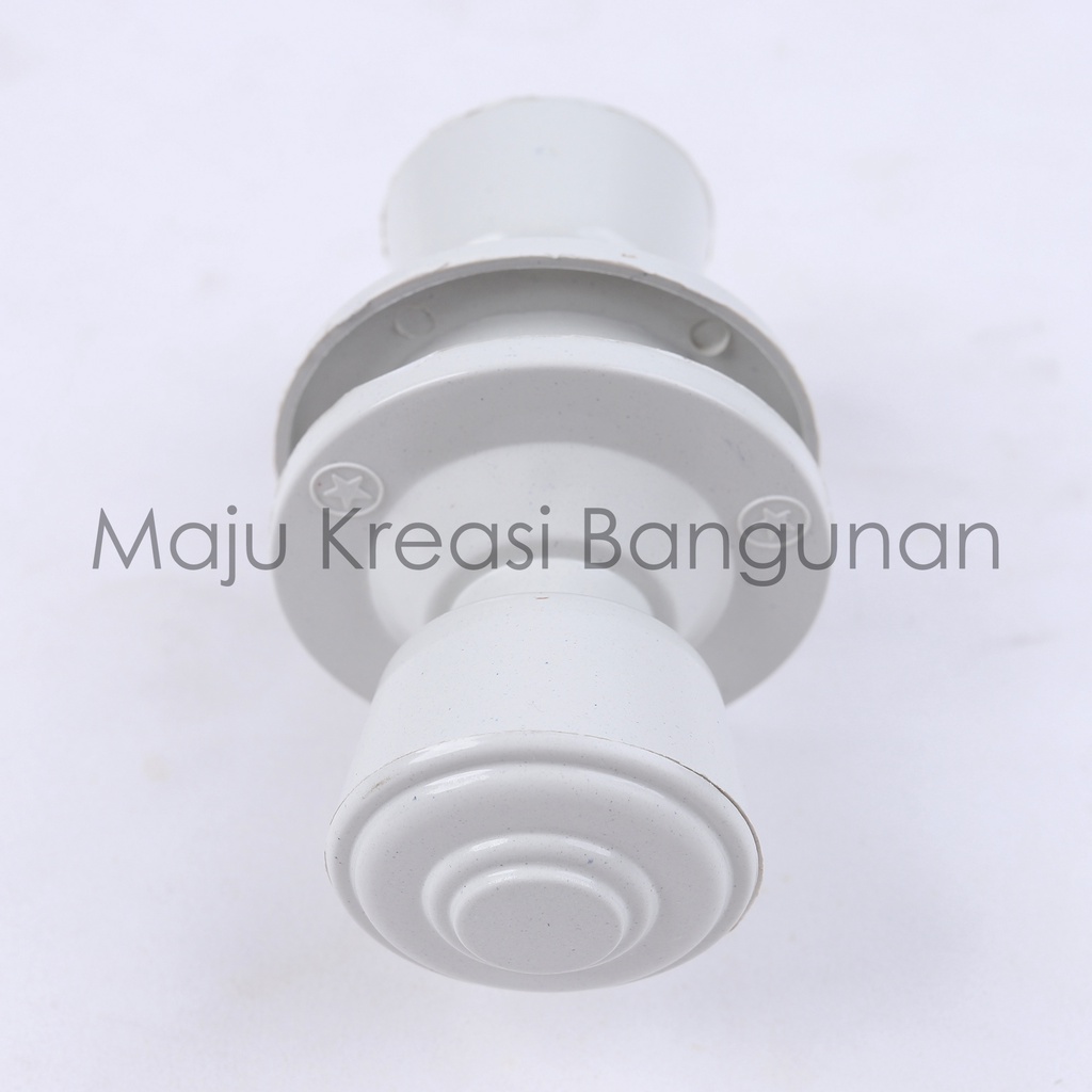 Handle Pintu Kamar Mandi PVC Plastik Tarikan Gagang Bulat Hendel Handel Toilet WC Putih