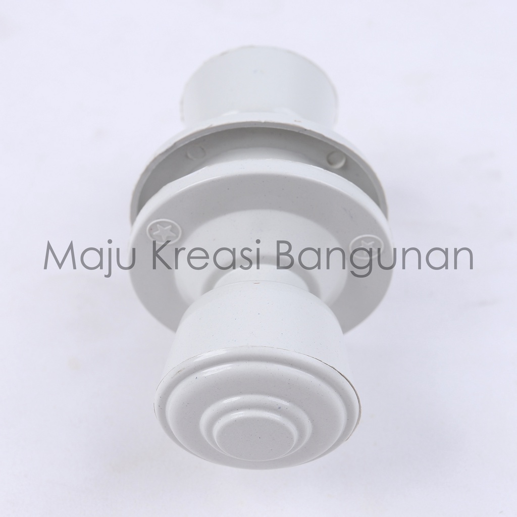 Handle Pintu Kamar Mandi PVC Plastik Tarikan Gagang Bulat Hendel Handel Toilet WC Putih