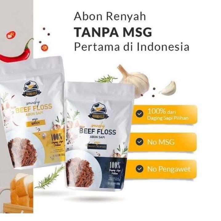 

Terlaris Today Grandville Abon Sapi | Abon Ayam Crunchy 100gr !!!