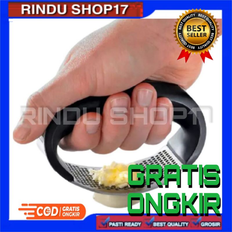 (RS)ALAT PRESS BAWANG PUTIH STAINLESS STEEL PENGGERUS PENGUPAS BESI TEKAN GARLIC