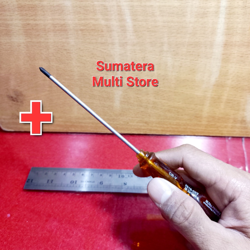 Ultra Prohex Obeng Stel Plus Kecil Pendek - Bunga / Positif