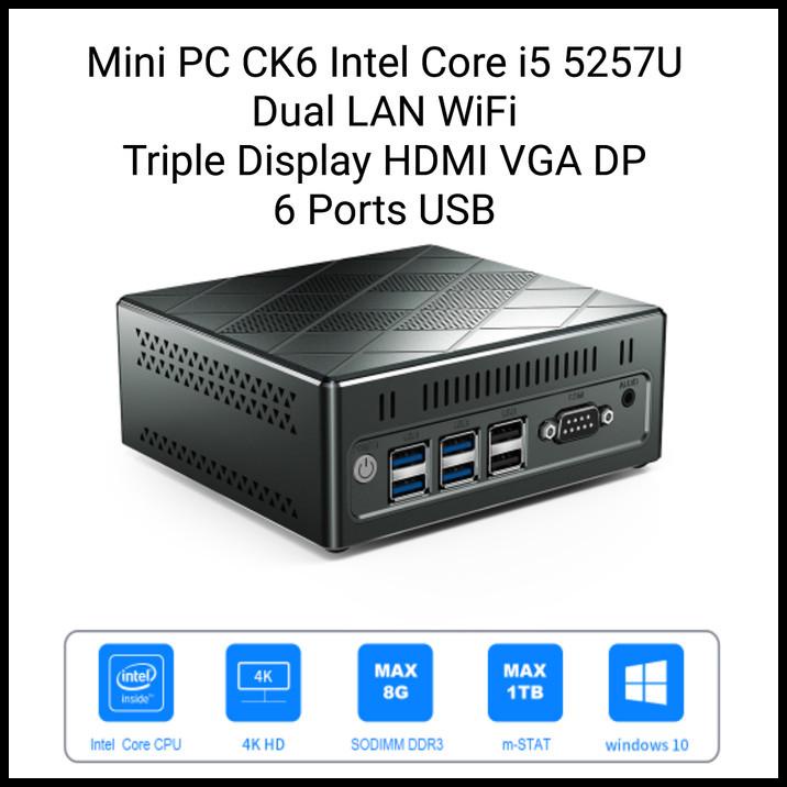 Mini Pc Ck6 Intel Core I5 5257U 8Gb/128Gb Ssd 4K Hdmi Vga Dp Windows10