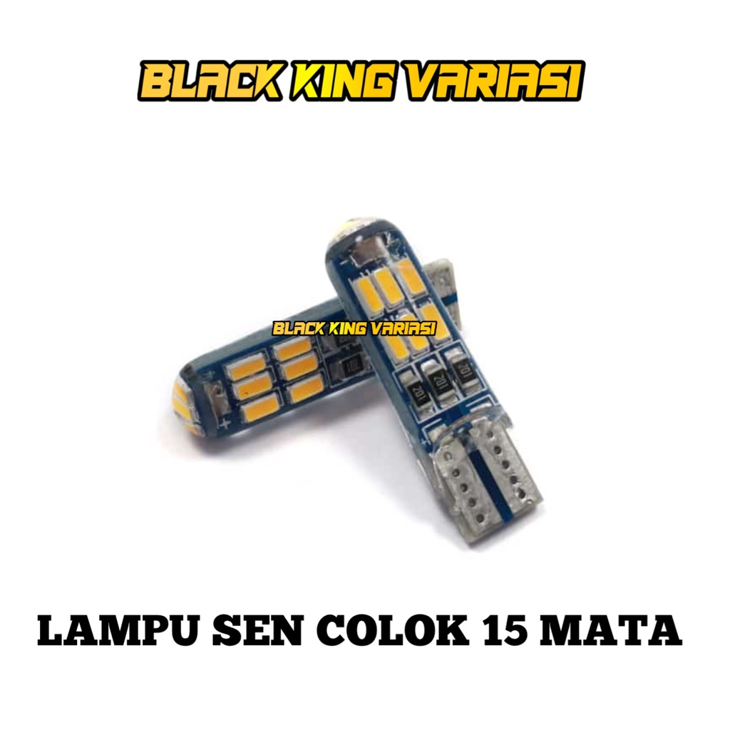 Lampu Senja 15 Mata Sen Sein Motor T10 Led  Crystal Lampu Sen T10 Kristal 15 Mata Lampu Kota 15 Titik