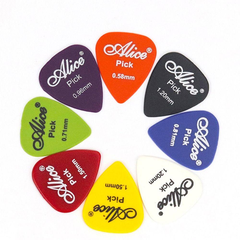 [Elegan] Picks Gitar 0.58 - 1.5 mm 100pcs 0.58/0.71/0.81mm Plectrum Aneka Warna Mediator Alice acoustic Musical Instrumen Bass Aksesoris Gitar Plectrum