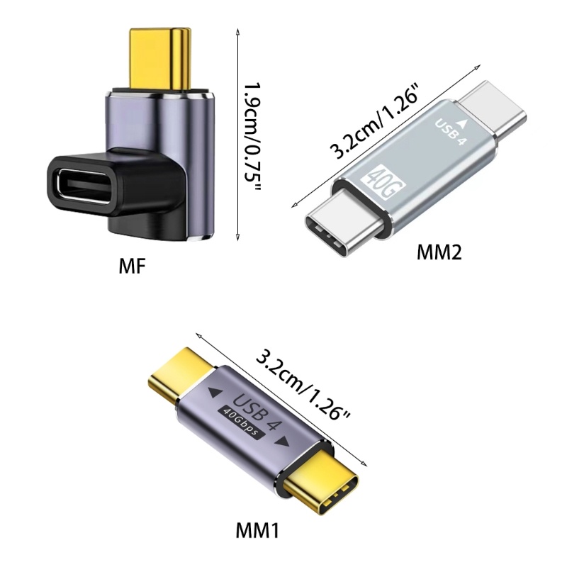 Adaptor Konverter OTG Usb 4.0 Tipe C Male Female Male 40Gbps Transmisi Kecepatan Tinggi 8K 60Hz