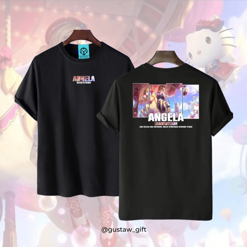 GG T-Shirt ANGELA skin Heartstring Mobile Legends Kaos Custom Katun Slim-fitting