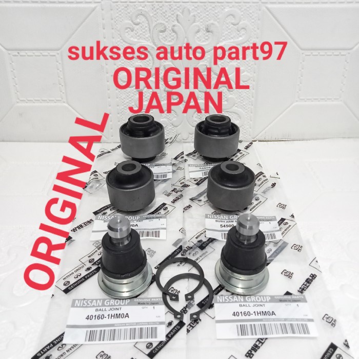 Bushing Arm Depan Besar+Kecil+Ball Joint Nissan March Datsun Go Ori