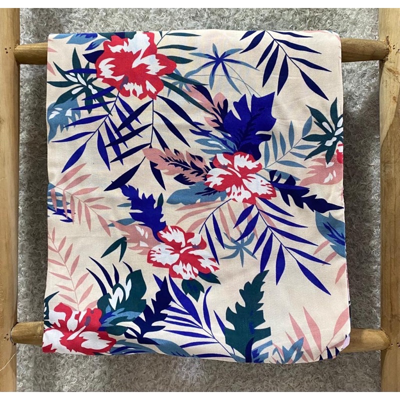 kain katun rayon viscose premium motif salur abstrak bunga terbaru best seller viral gamis rayon baj