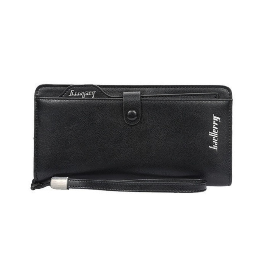 DOMPET PANJANG WANITA BAELLERRY ORIGINAL IMPORT KULIT HITAM KABILA WA592B5 PREMIUM KOREA BESAR SLOT KARTU RESLETING UANG KOIN TALI PENDEK FASHION BRANDED KEKINIAN