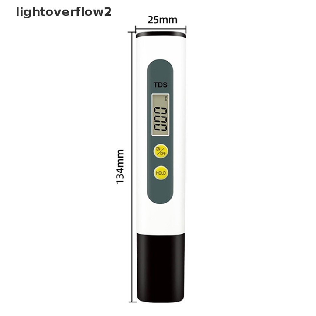 (lightoverflow2) Pena Tester PH Meter 0.01 Tds Ec Untuk Mengukur Kualitas Air Digital Dengan PH 0-14