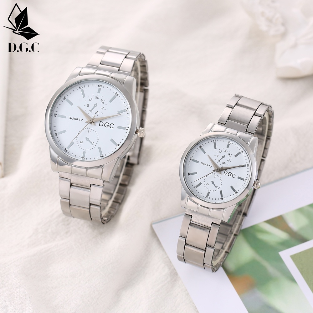 Jam Tangan ✅COD Pria Wanita Rantai Stainless Steel Fashion Import Murah C94