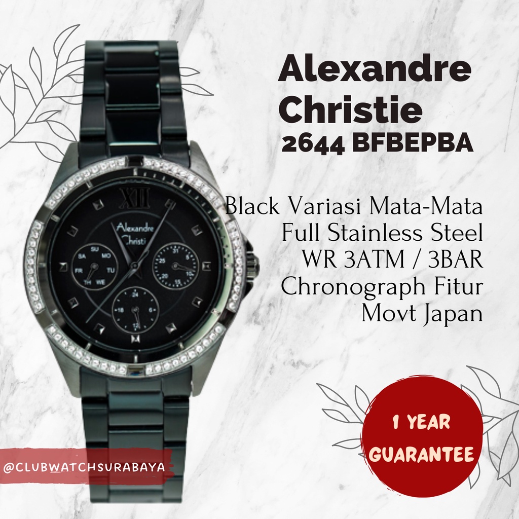 Jam Tangan Wanita Alexandre Christie ORI 2644 BFBEPBA / Alexandre Christie Jam Tangan Cewek 2644 BFB