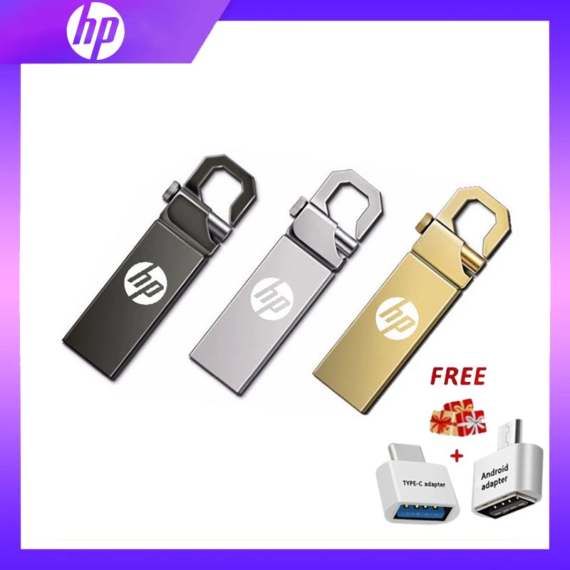 Hewlett-packard Hp Flashdisk usb 3.0 32gb 64gb 128gb 256gb 16GB 8GB 4GB Bahan Metal