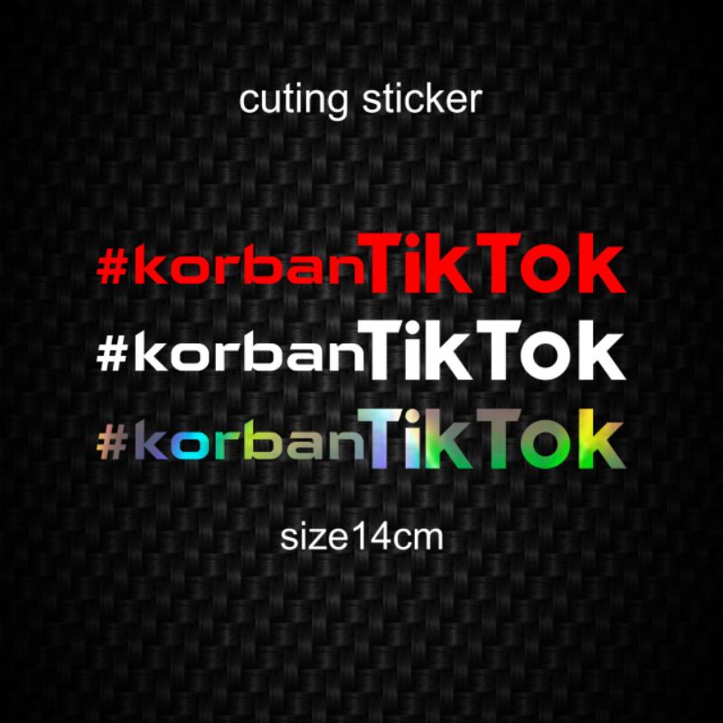 Sticker korban t1kt0kk cuting sticker