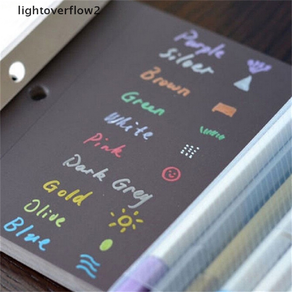 (lightoverflow2) 10pcs / Set Pensil Warna Metalik Anti Air Untuk Dekorasi Album DIY