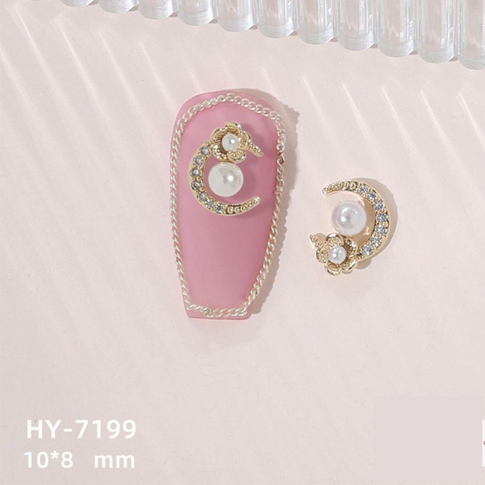 AUGUSTINA Aksesoris Dekorasi Nail Art Augustina2023 Pesona Kuku Manikur Perlengkapan Alloy Zircon Nail Rhinestones