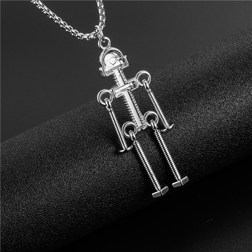 Kalung Liontin Sekrup Gaya Hip Hop Punk Untuk Pria