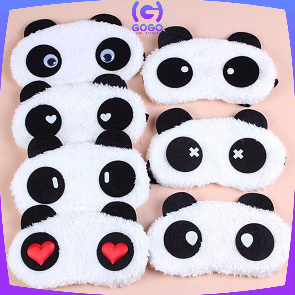 GOGO-C480 Penutup Mata Tidur Motif Panda / Penutup Mata Ekspresi / Masker Tidur Karakter Sleeping Eye Panda