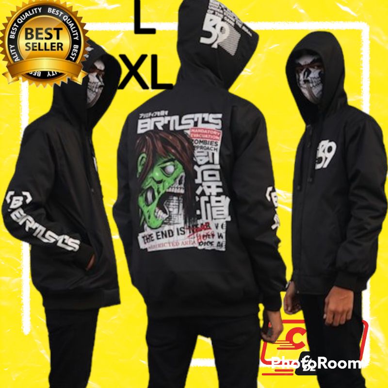 JAKET VARSITY BASEBALL BRUTALISTS DENIM JAKET UNISEX ORIGINAL PRIA WANITA keren kekinian distro sema