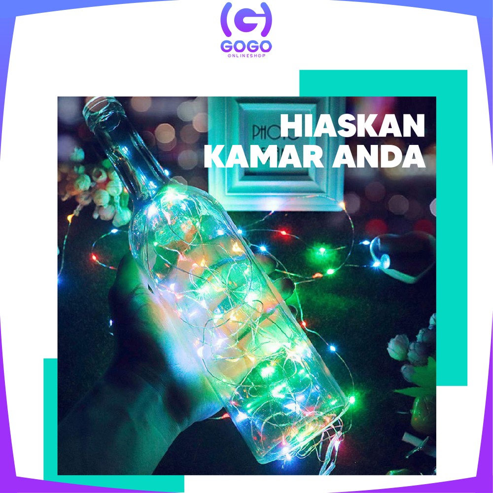 GOGO-C17 C199 Lampu Tumblr Light Led 10 Mtr OPP 100 LED 50 LED Lampu Hias Dekorasi Kamar Hiasan Natal