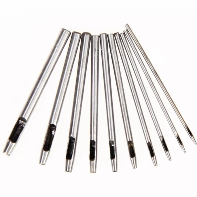 

10Pcs Size Kecil Plong Pembolong Bulat Punch Hole - Pembolong Leather