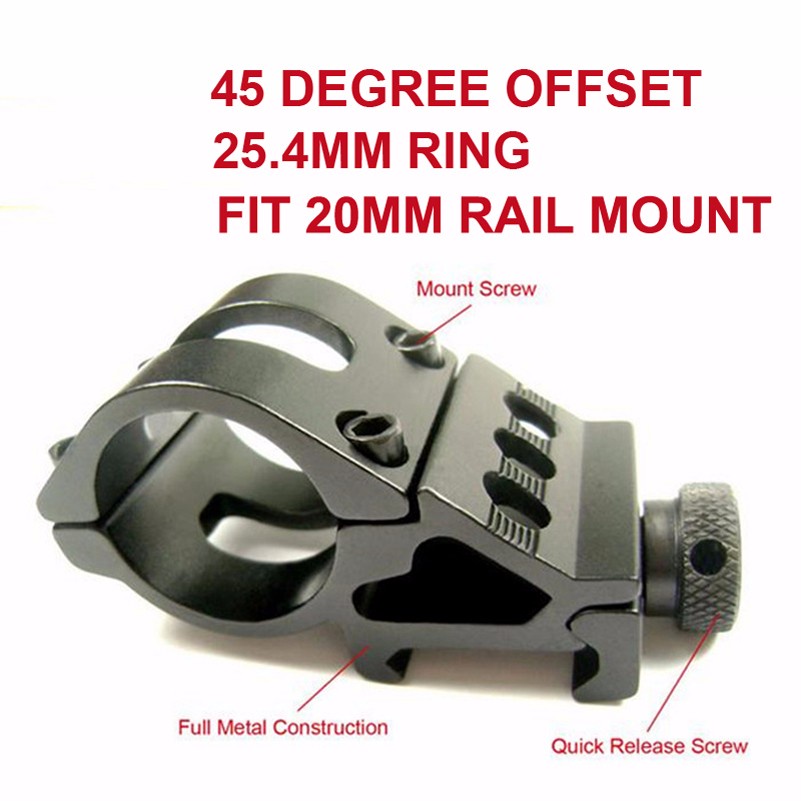 Gun Mount Senter 25.4mm - HS-FM001 - Black