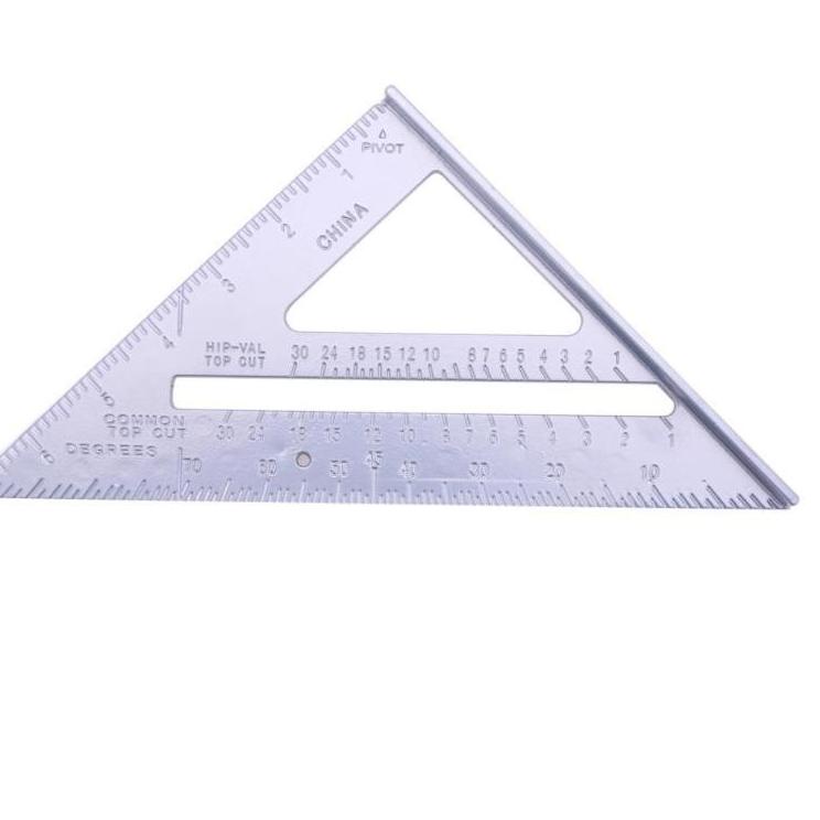 

Super Hadiah MBOISGET - Taffware Penggaris Siku Mistar Triangle Ruler Aluminium - VK18 - Gray