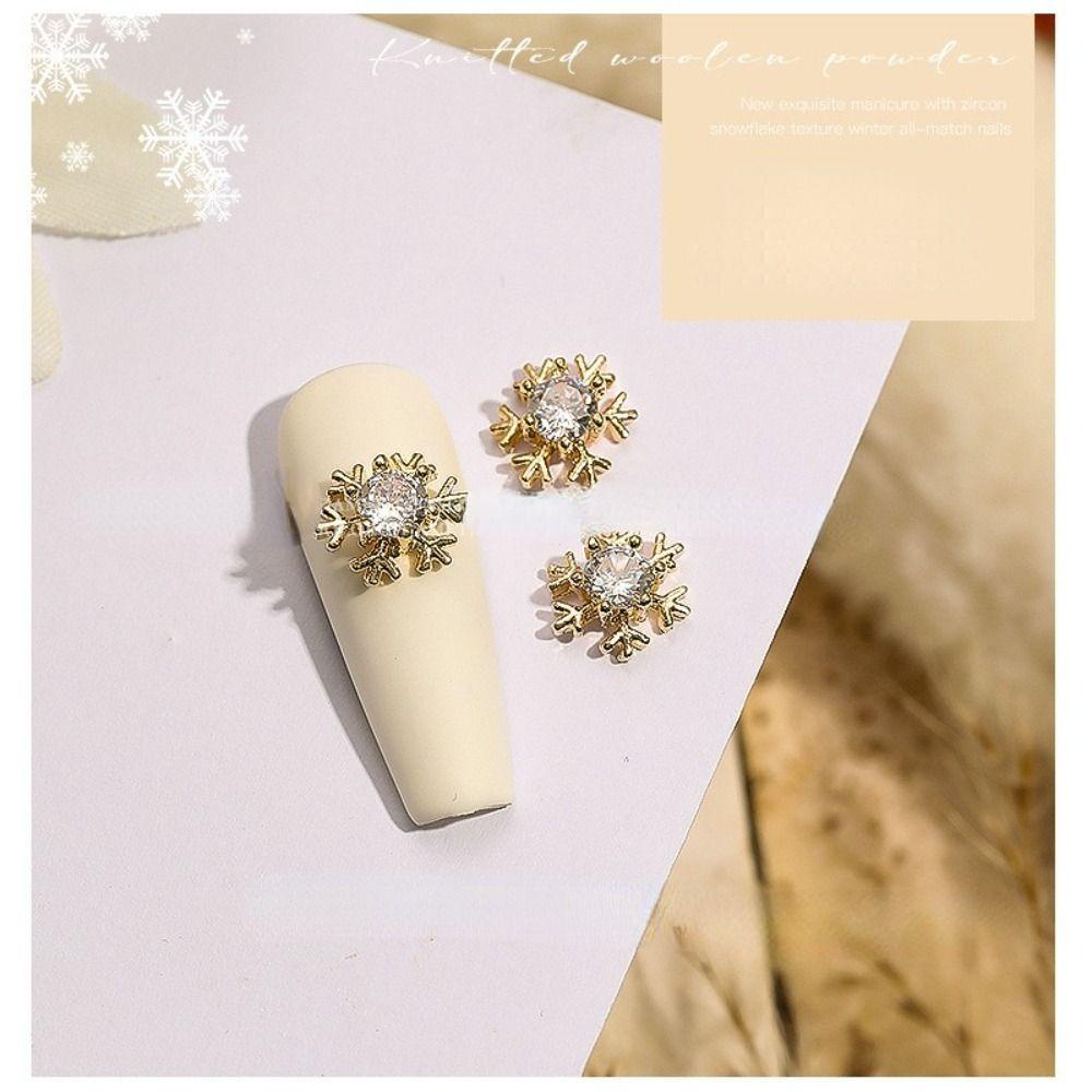 AUGUSTINA Agustina Christmast Nail Charms Wanita Zirkon Desain Kuku Manikur Aksesoris DIY Bahan Bagian Kuku Nail Rhinestones