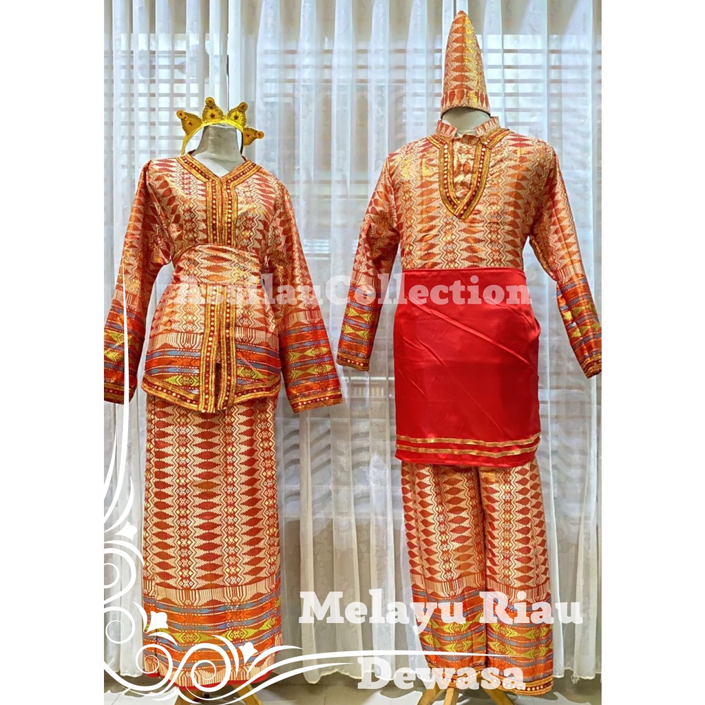 Jual Baju Adat Dewasa Melayu Riau Satuan Laki Cewek Shopee Indonesia