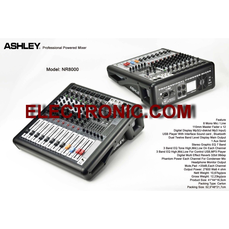power mixer ashley nr8000 nr 8000 original
