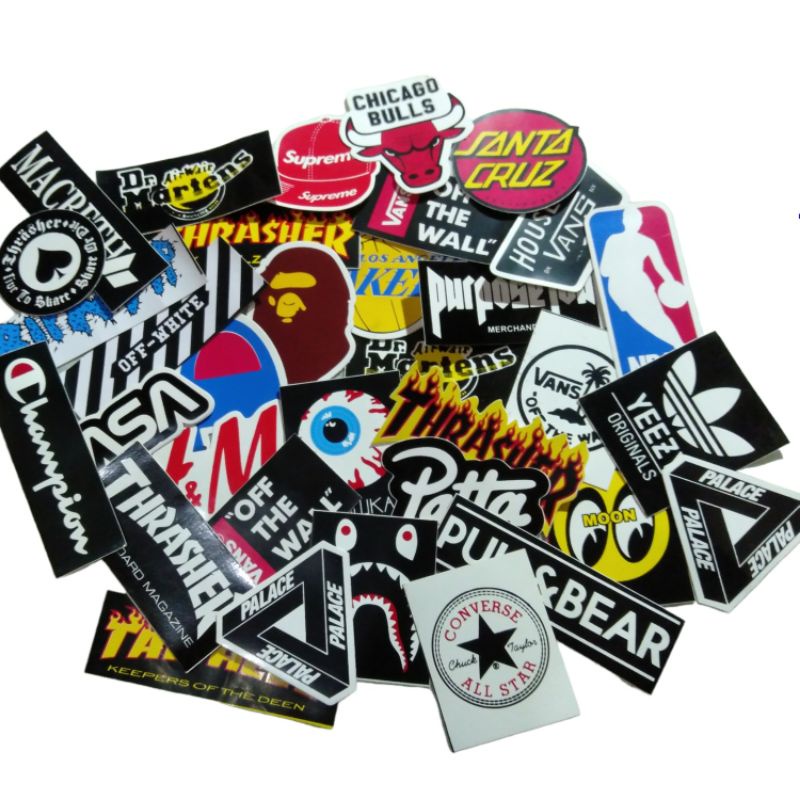 

Stiker pack isi up to 24 sticker hypebeas sneakerhead 1set