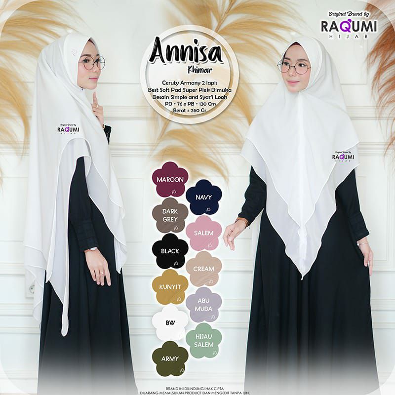 Jilbab Khimar Raqumi Annisa Khimar