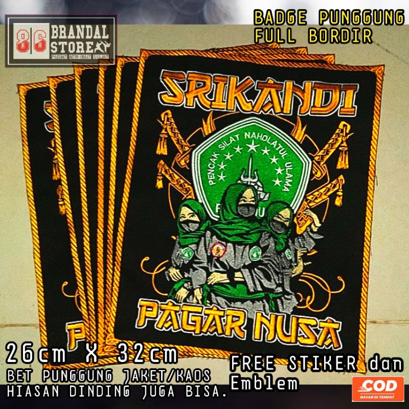 bet/badge punggung srikandi pagar nusa bordir