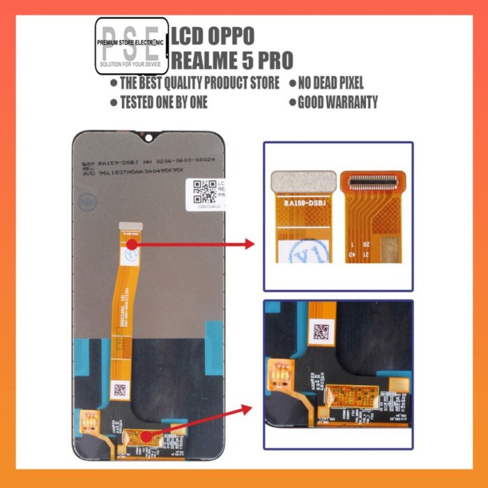 LCD Realme 5 Pro ORIGINAL Touchscreen Parts Kompatible Dengan Oppo